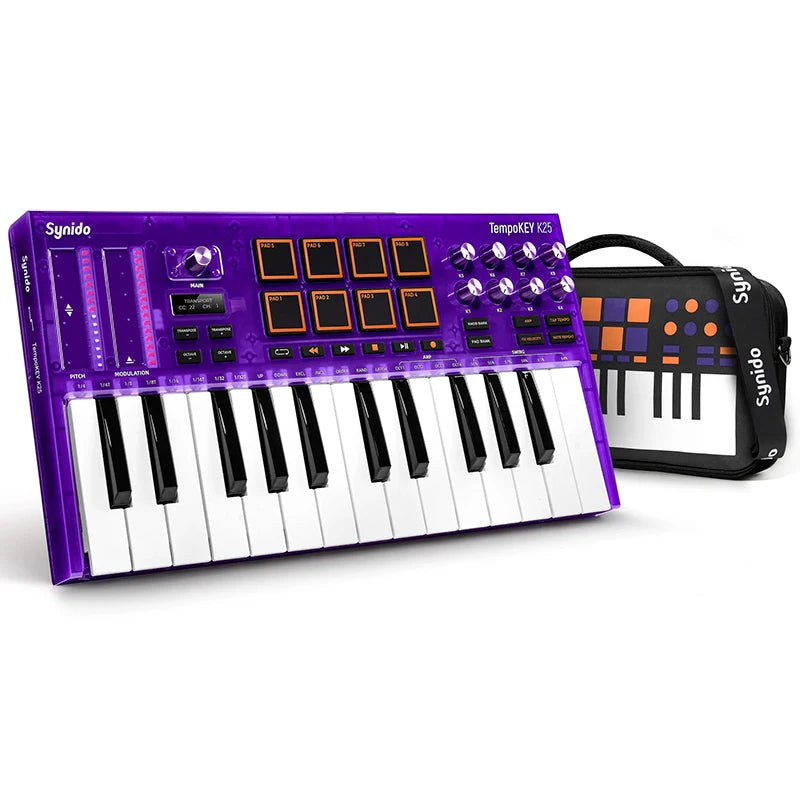 Synido Tempokey K25 MIDI Keyboard Band Accompaniment Arranger Portable MIDI Controller