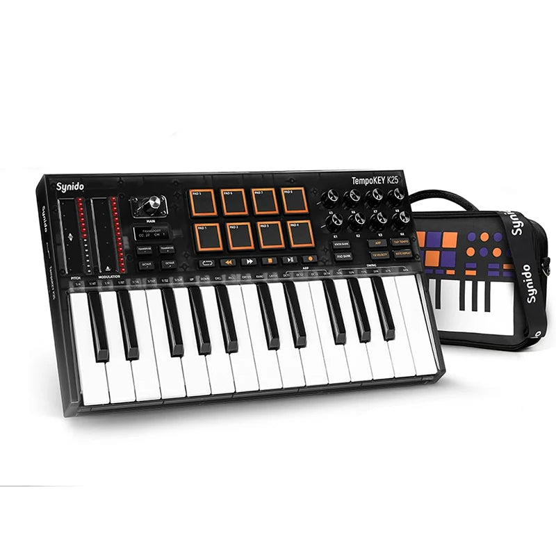 Synido  Tempokey K25 MIDI Keyboard Band Accompaniment Arranger Portable MIDI Controller